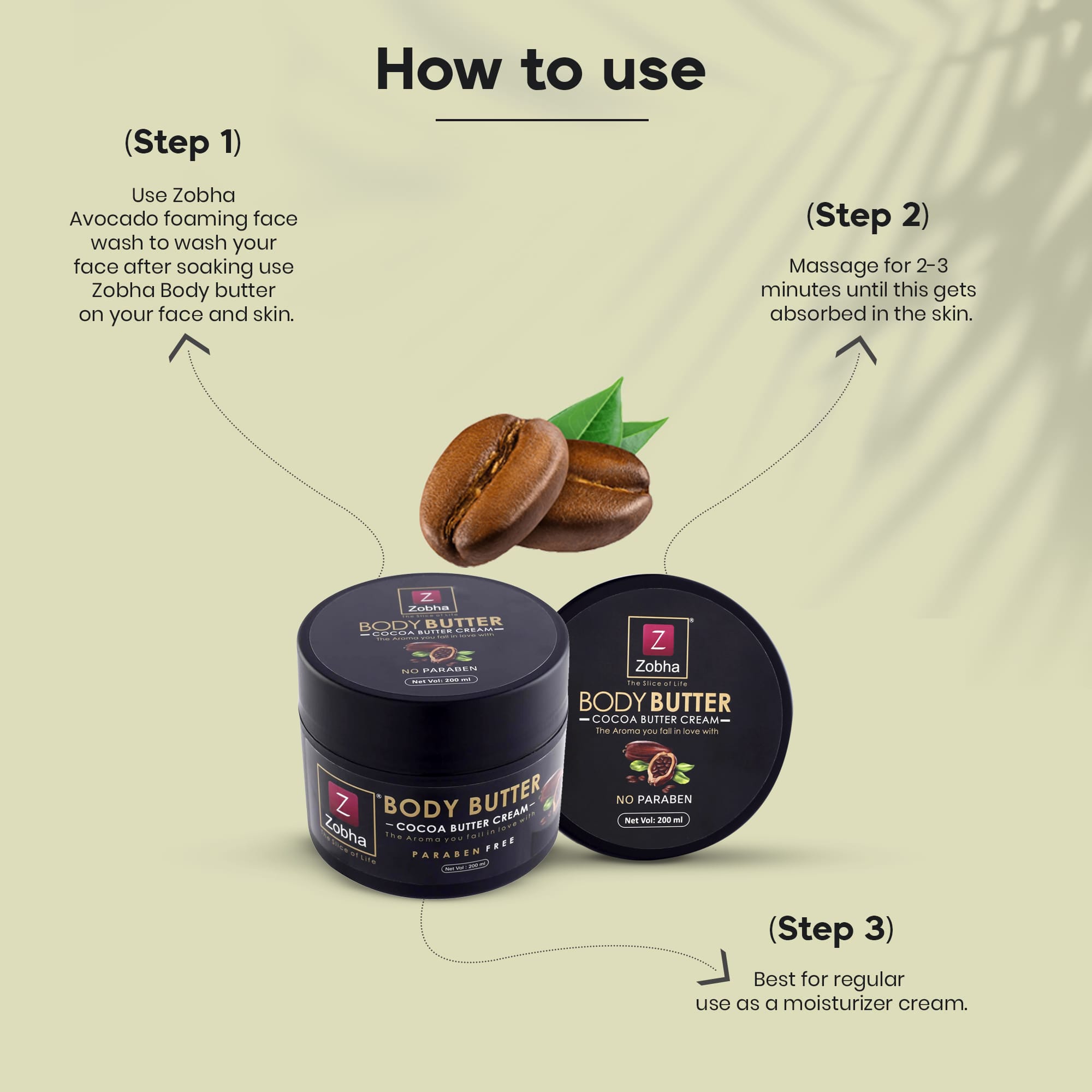 ZOBHA - BODY BUTTER COCOA BUTTER CREAM (200g)