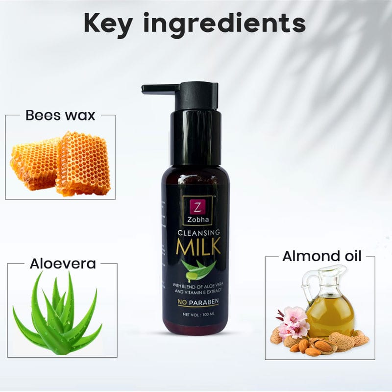Zobha - Natural Skin Care Cleansing Milk with Aloe Vera Extracts (100ml)