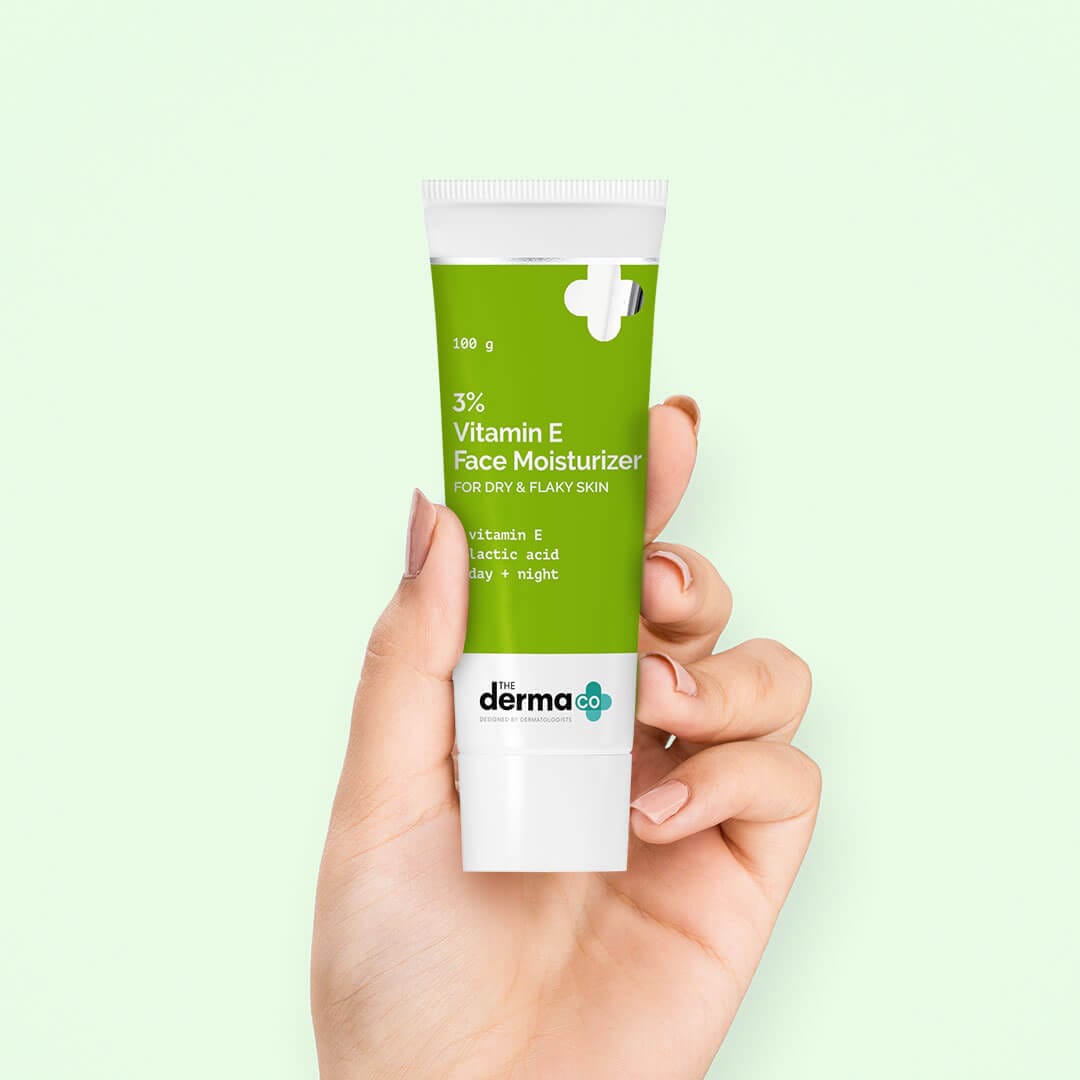 The Derma - 3% Vitamin E Face Moisturizer With Vitamin E & Lactic Acid (100g)