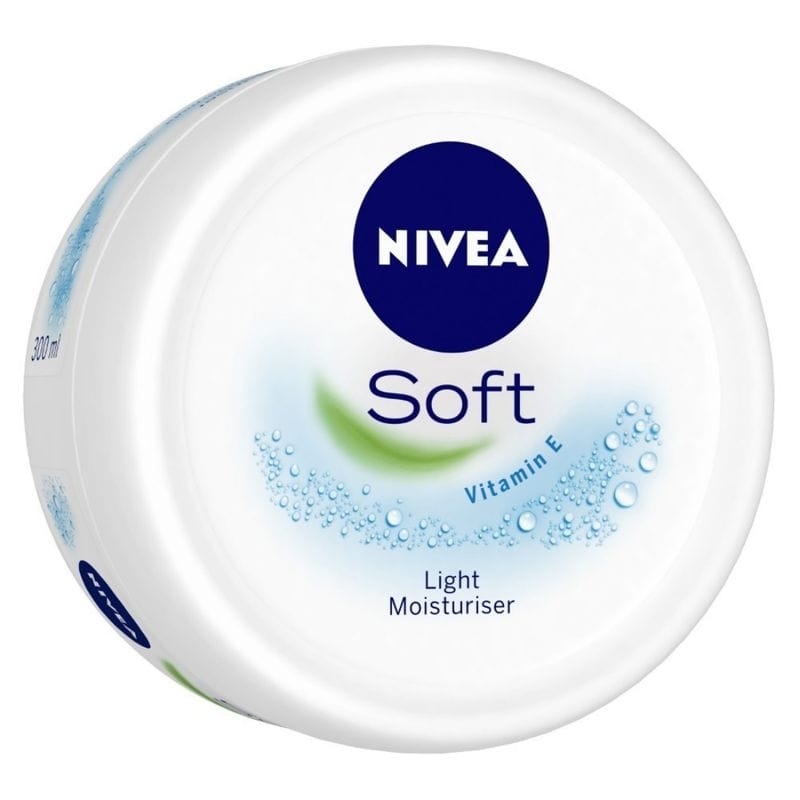 NIVEA (300ml) Soft Light Moisturizer for Face, Hand & Body, Non-Sticky Cream with Vitamin E & Jojoba Oil