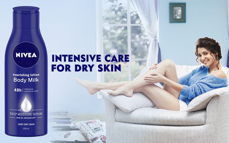 NIVEA Body Lotion for Very Dry Skin, Nourishing Body Milk with 2x Almond Oil (200ml)