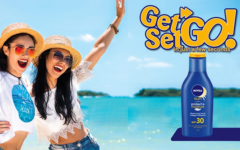 NIVEA Sun Lotion, SPF 30, with UVA & UVB Protection, Water Resistant Sunscreen for Men & Women