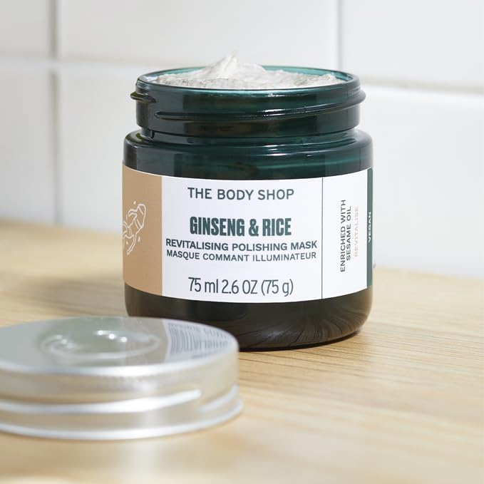 The Body Shop Ginseng & Rice Polishing Mask, Revitalizing, 75ml
