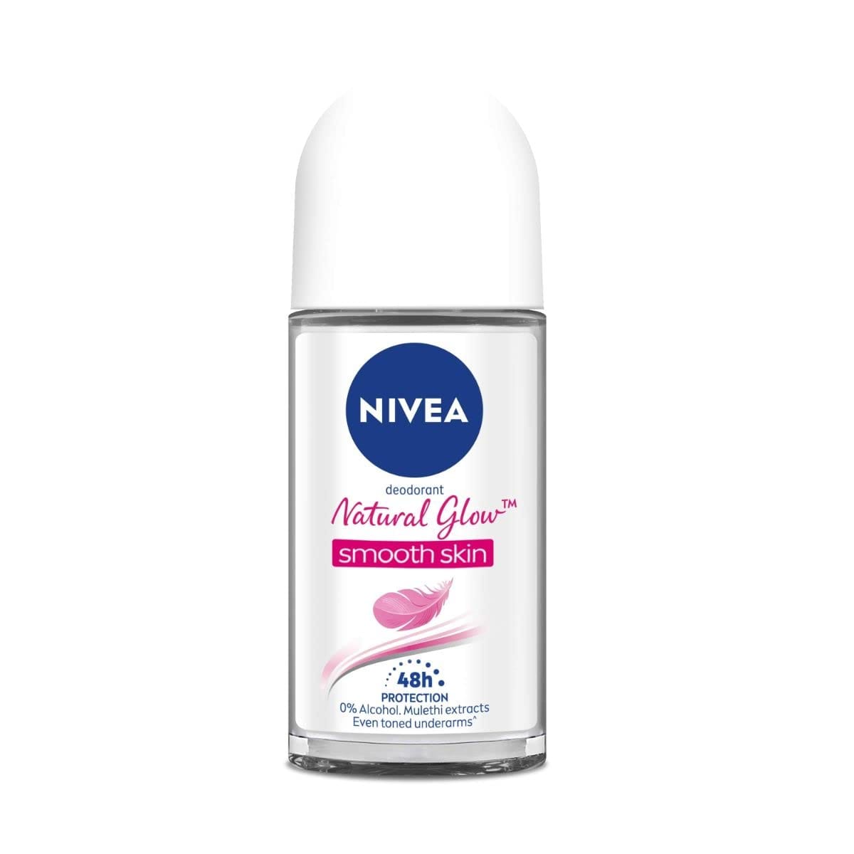 NIVEA Women Deodorant Roll On, Whitening Smooth Skin, for 48h Protection, 50mL