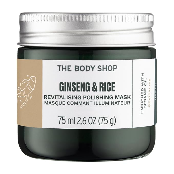 The Body Shop Ginseng & Rice Polishing Mask, Revitalizing, 75ml