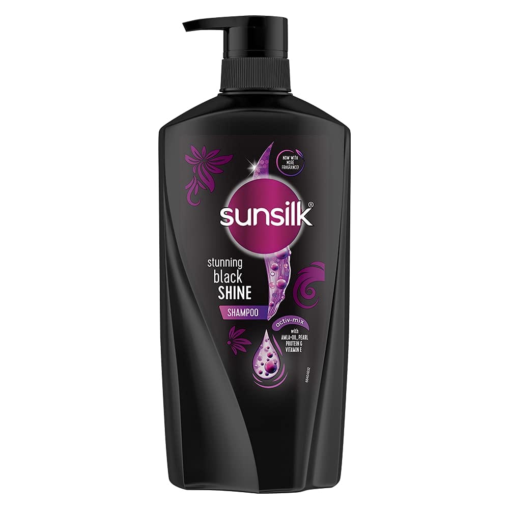 Sunsilk - Stunning Black Shine Shampoo (650mL)