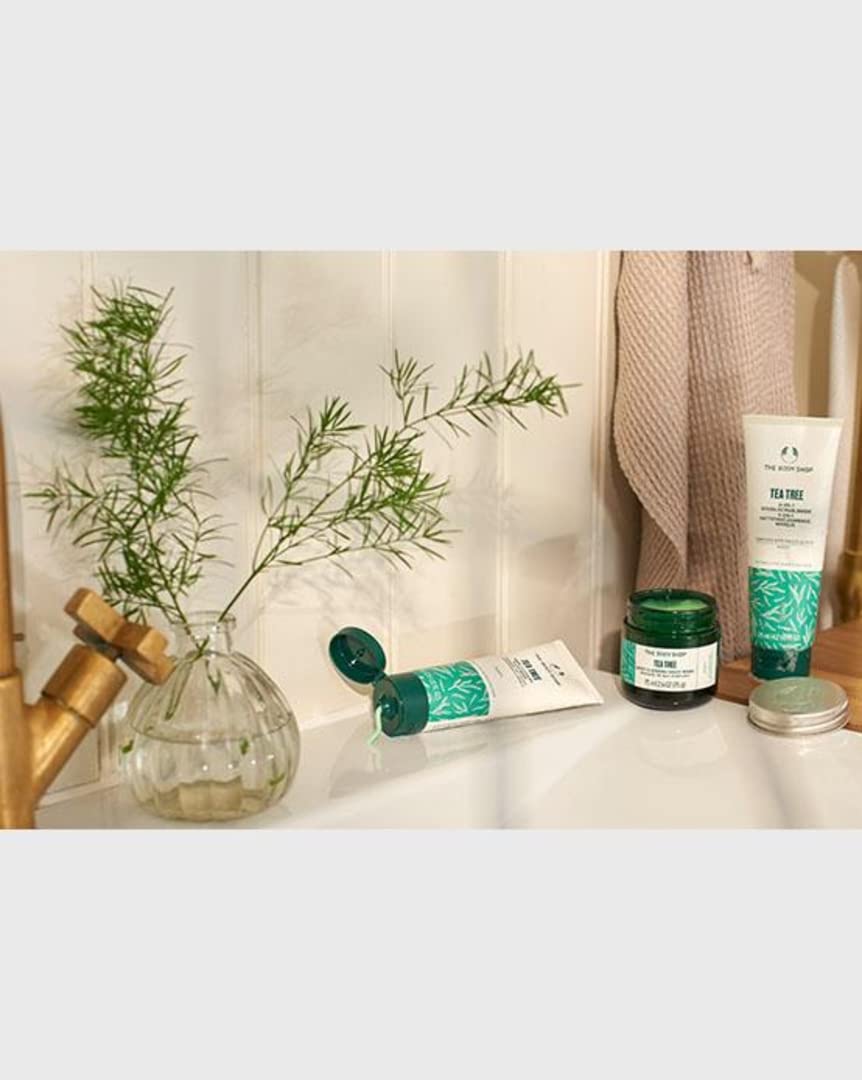 The Body Shop Skin Clearing Tea Tree Clay Mask - For Oil, Blemished Skin - Vegan,2.5 Fl Oz