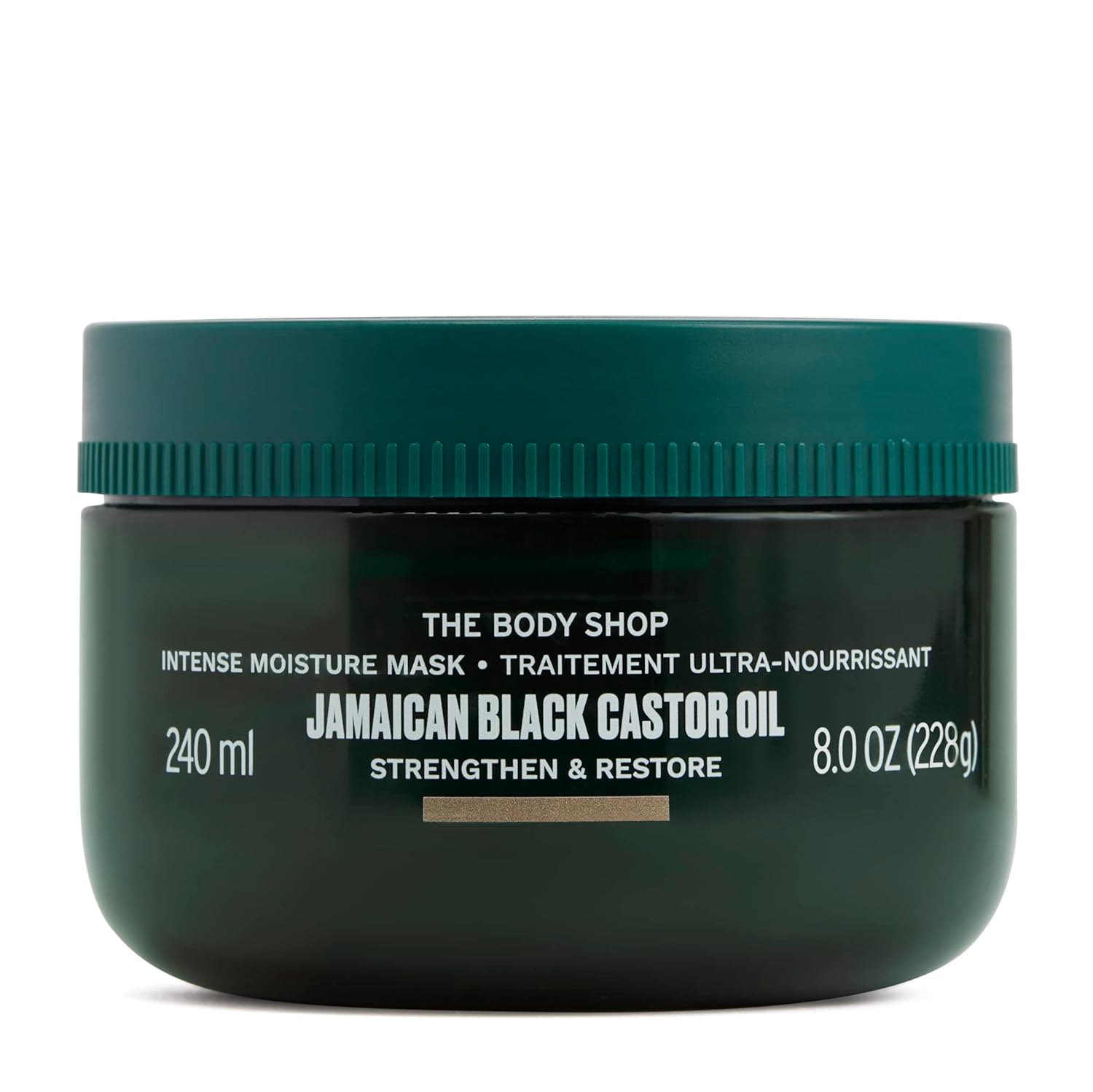 The Body Shop Jamaican Black Castor Oil Hair Mask - Strengthen and Restore For Curls and Coils - Vegan - 8 Oz