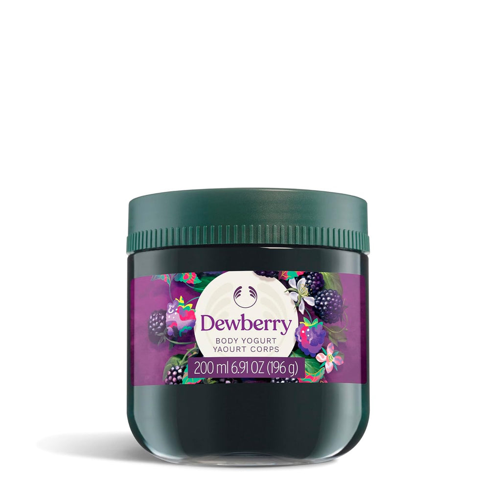 The Body Shop Dewberry Body Yogurt | 48hr Hydrating Moisturizer for Dry Skin | Fruity Scent, Lightweight, Vegan, 200 ml