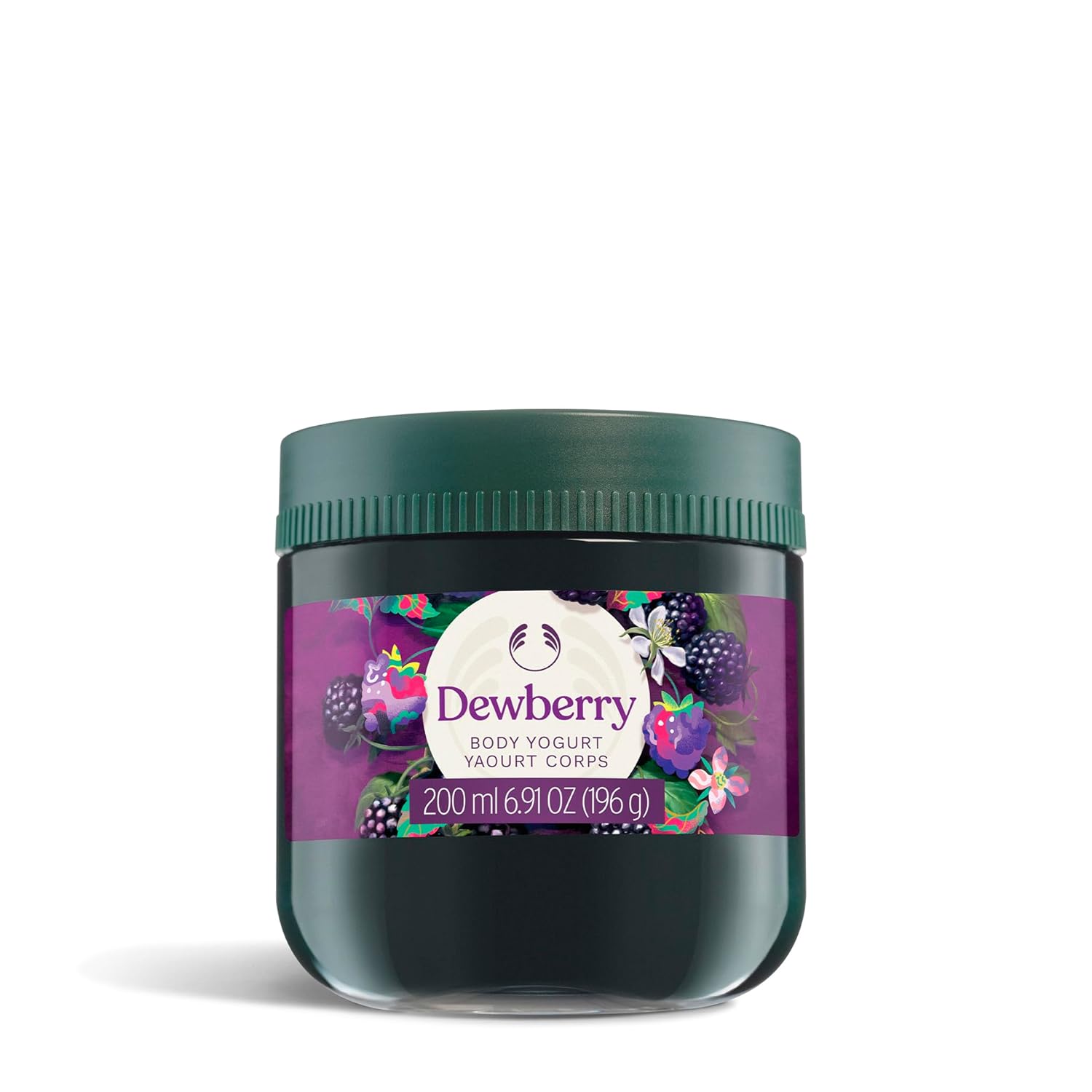 The Body Shop Dewberry Body Yogurt | 48hr Hydrating Moisturizer for Dry Skin | Fruity Scent, Lightweight, Vegan, 200 ml