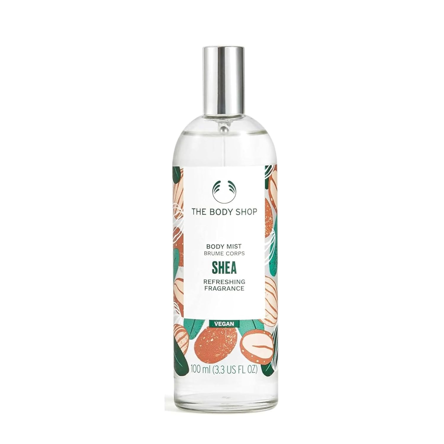 The Body Shop Shea Body Mist – Refreshes and Cools with a Sweet Nutty Scent – Vegan – 3.3 oz