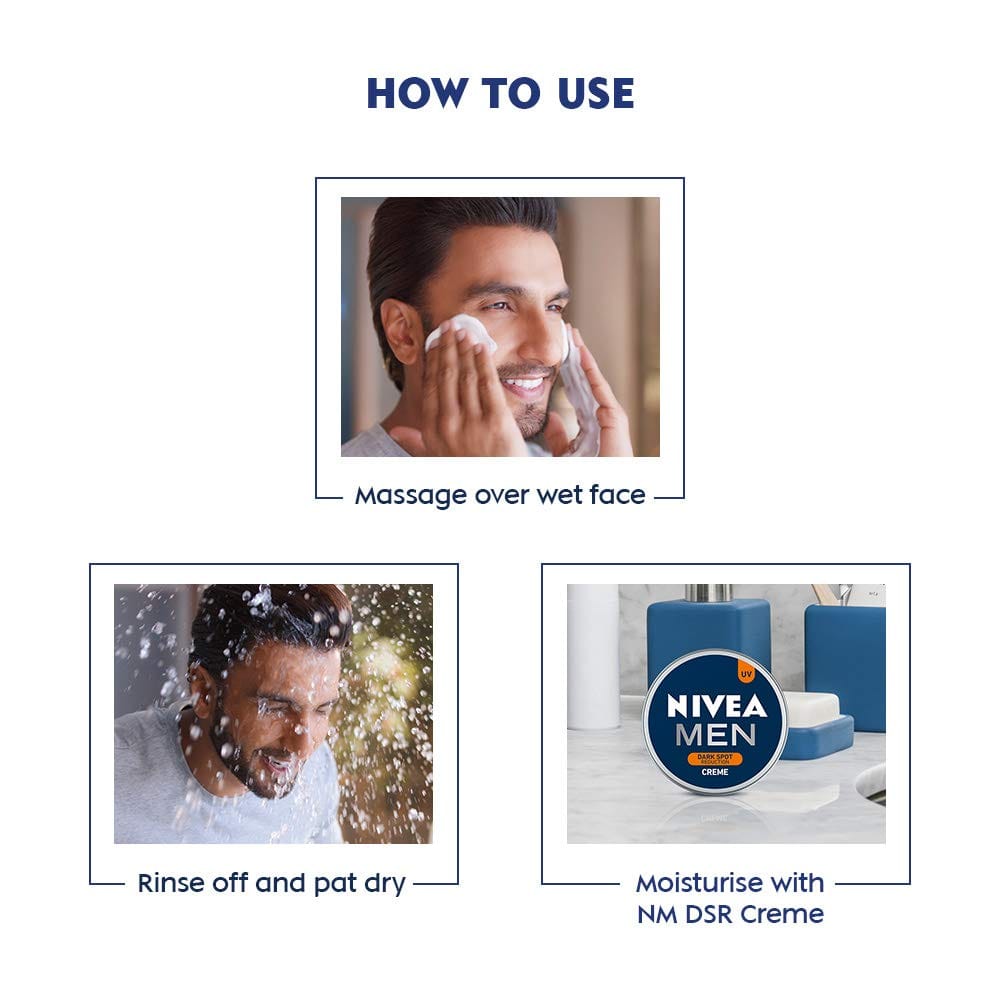 NIVEA Men Acne Face Wash for Oily & Acne Prone Skin - 100g