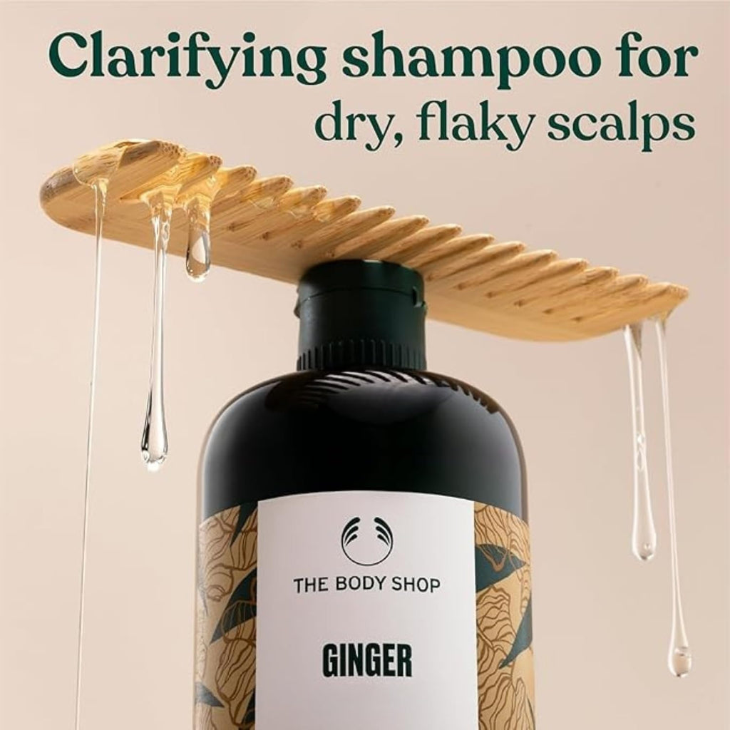 The Body Shop Ginger Scalp Care Shampoo, Dry, Flaky Scalp, With Ginger Root Essential Oil, Scalp Feels Soothed From Dryness, Vegan | 400 mL / 13.5 Oz