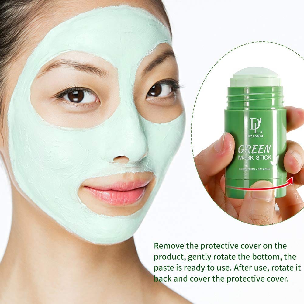 Delanci - Green Mask Stick For Face Green Tea Purifying Clay Stick Mask - 40g