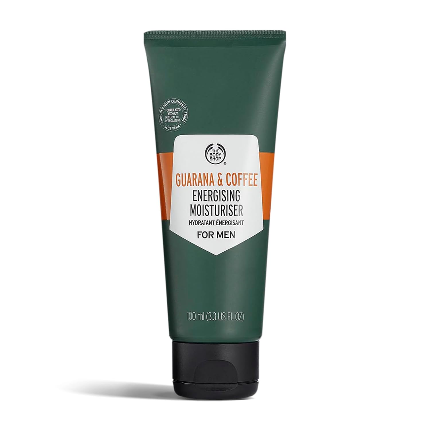 The Body Shop Guarana and Coffee Energizing Moisturizer For Men, 3.3 Fl Oz