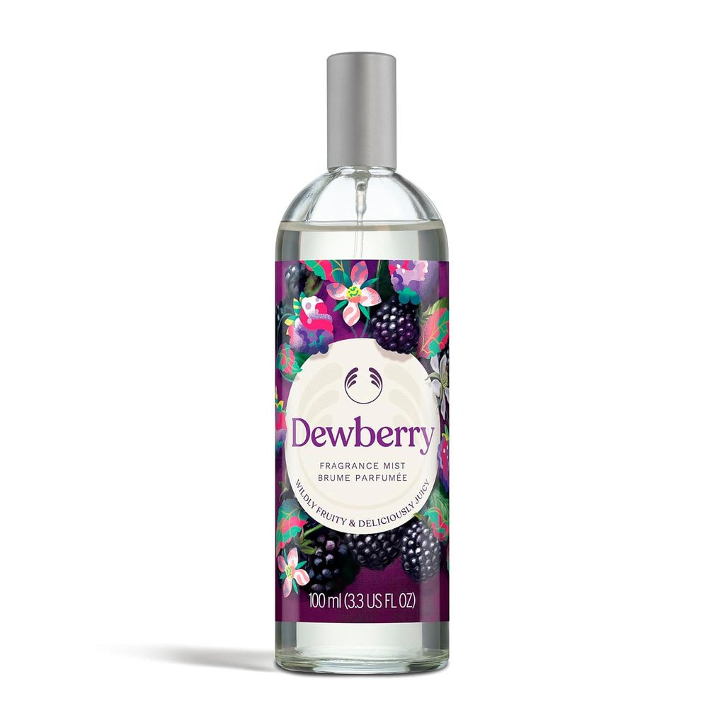 The Body Shop Dewberry Fragrance Mist | Refreshing & Fruity Body Spray with Notes of Jasmine and White Lily | Vegan, 100 ml / 3.3 oz
