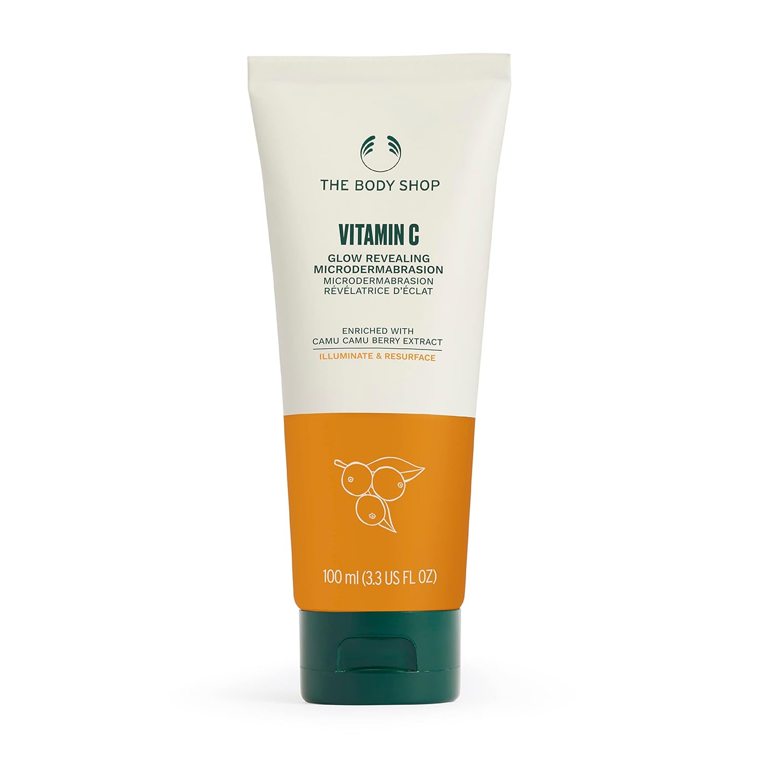 The Body Shop Vitamin C Glow Boosting Microdermabrasion – Exfoliation for Tired, Dull Skin – Vegan – 100ml