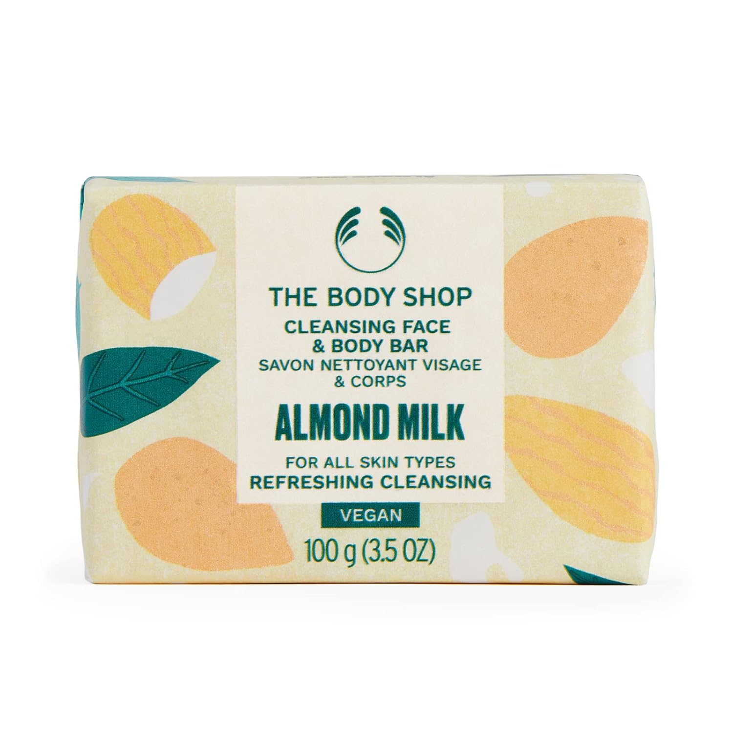 The Body Shop Almond Milk Cleansing Face & Body Bar – Refreshing & Cleansing – Vegan – 3.5oz