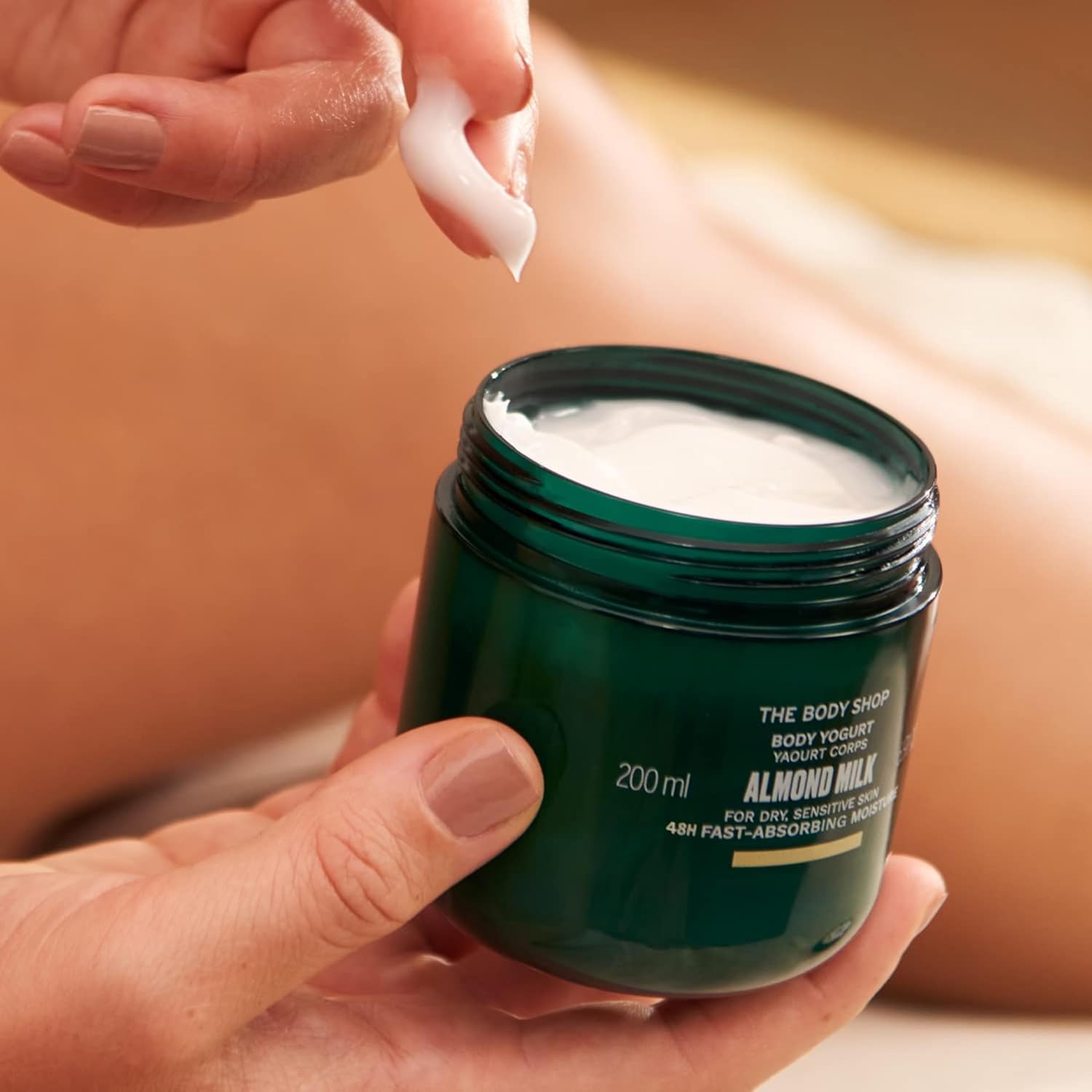 The Body Shop Almond Milk Body Yogurt, 48hr Moisturizer, for Sensitive and Dry Skin, 100% Vegan, 6.98 Fl.Oz