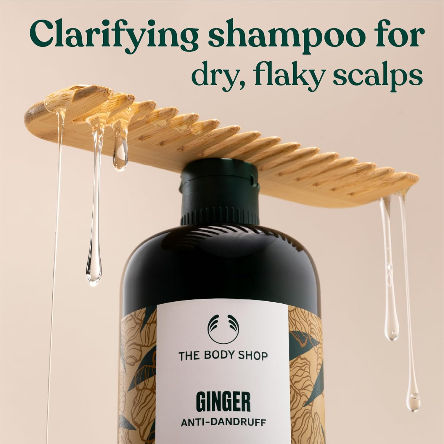 The Body Shop Ginger Scalp Care Shampoo – For Dry, Flaky Scalp – With Vegan Silk Protein – 250ml
