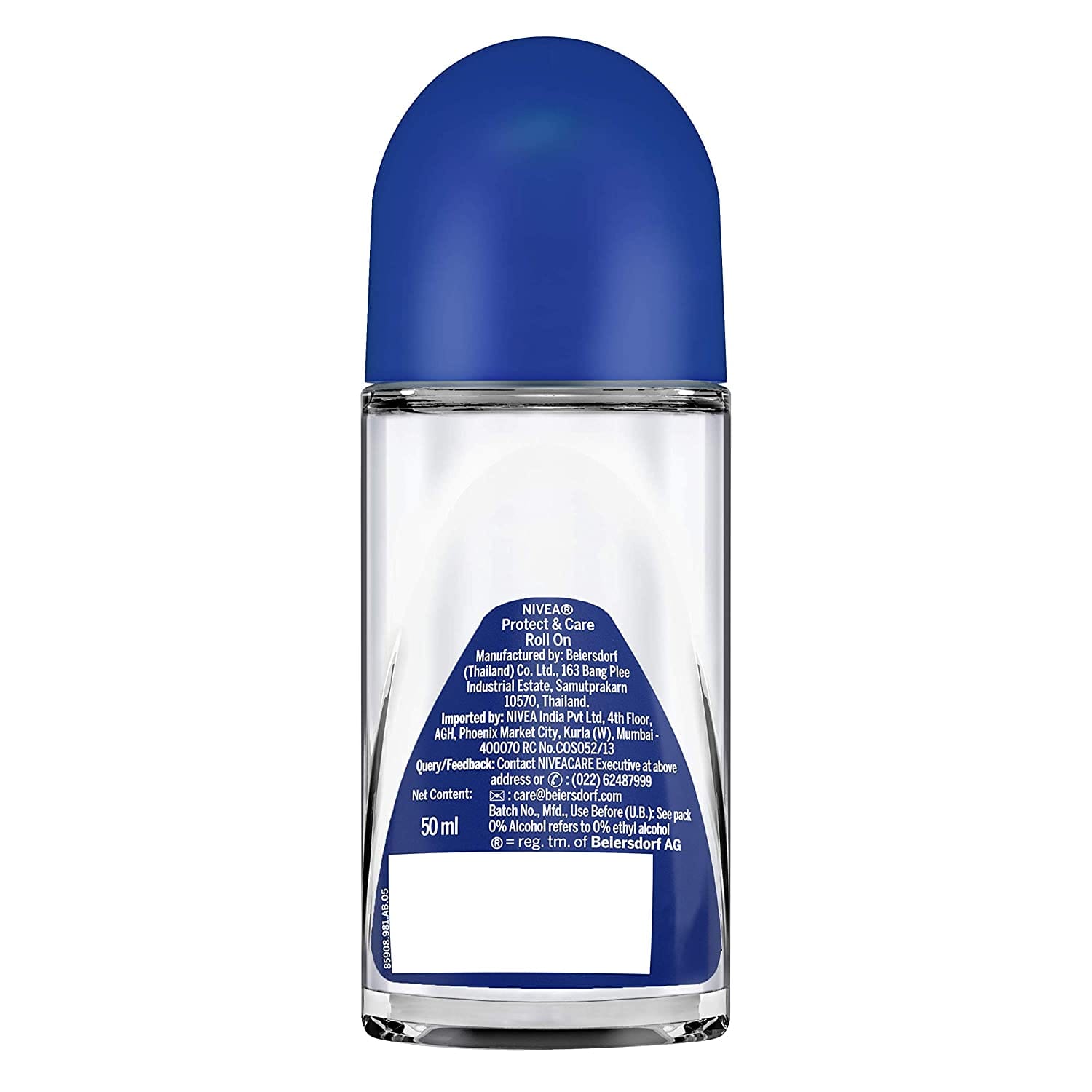 NIVEA Women Deodorant Roll On, Protect & Care, Non-Irritating & 48h Protection (50mL))