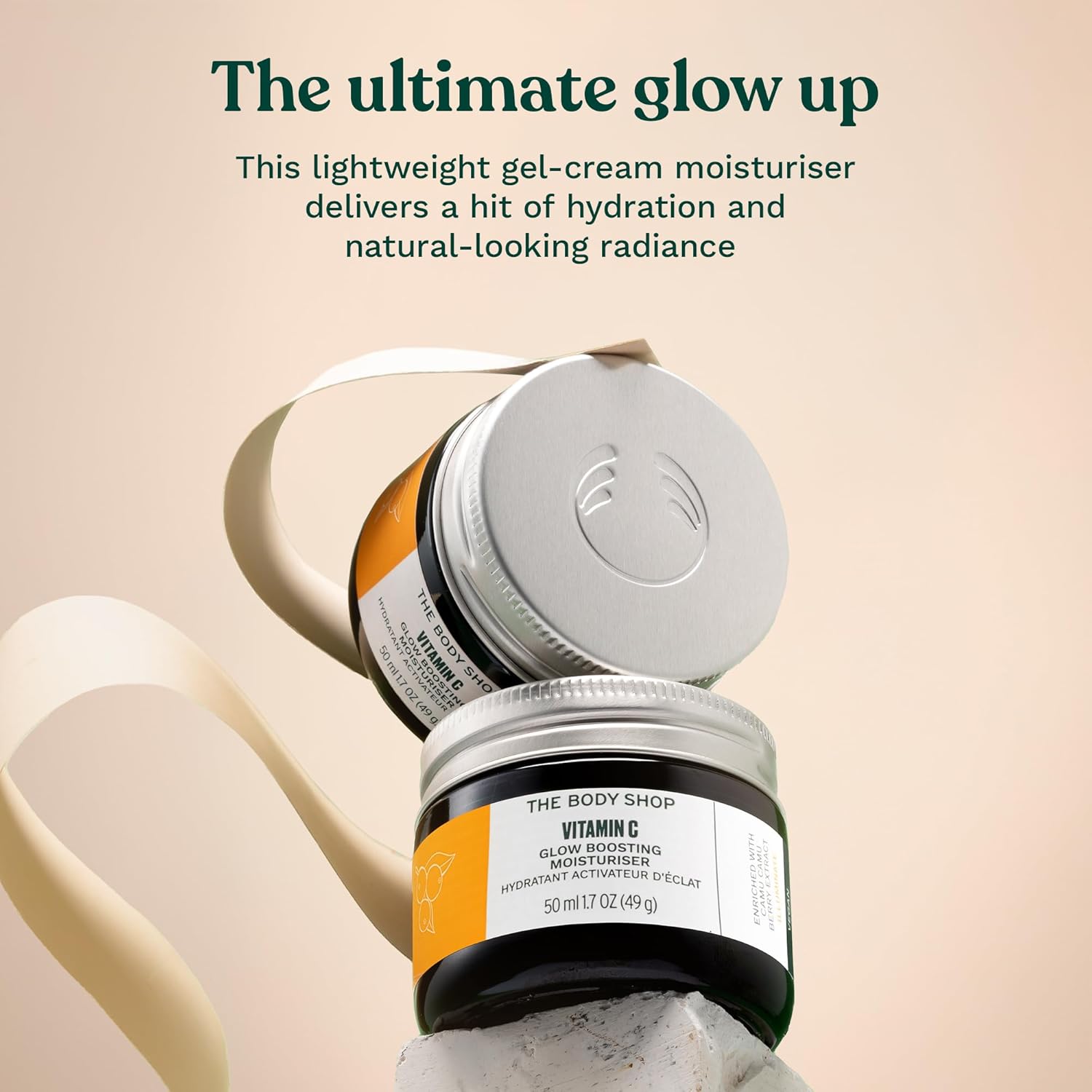 The Body Shop Glow Boost Moisturizer – Soothes and Smooths for Skin that Glows – Vegan – 50ml