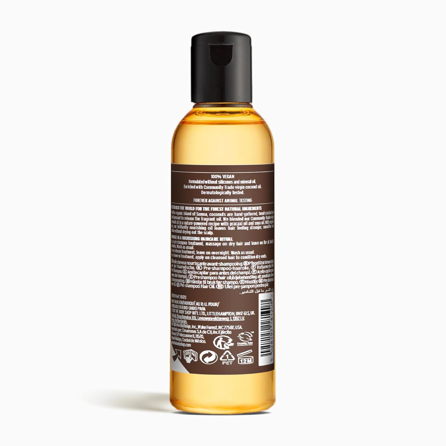 The Body Shop Coconut Oil Brilliantly Nourishing Pre-Shampoo Hair Oil, 6.75 Fluid Ounce