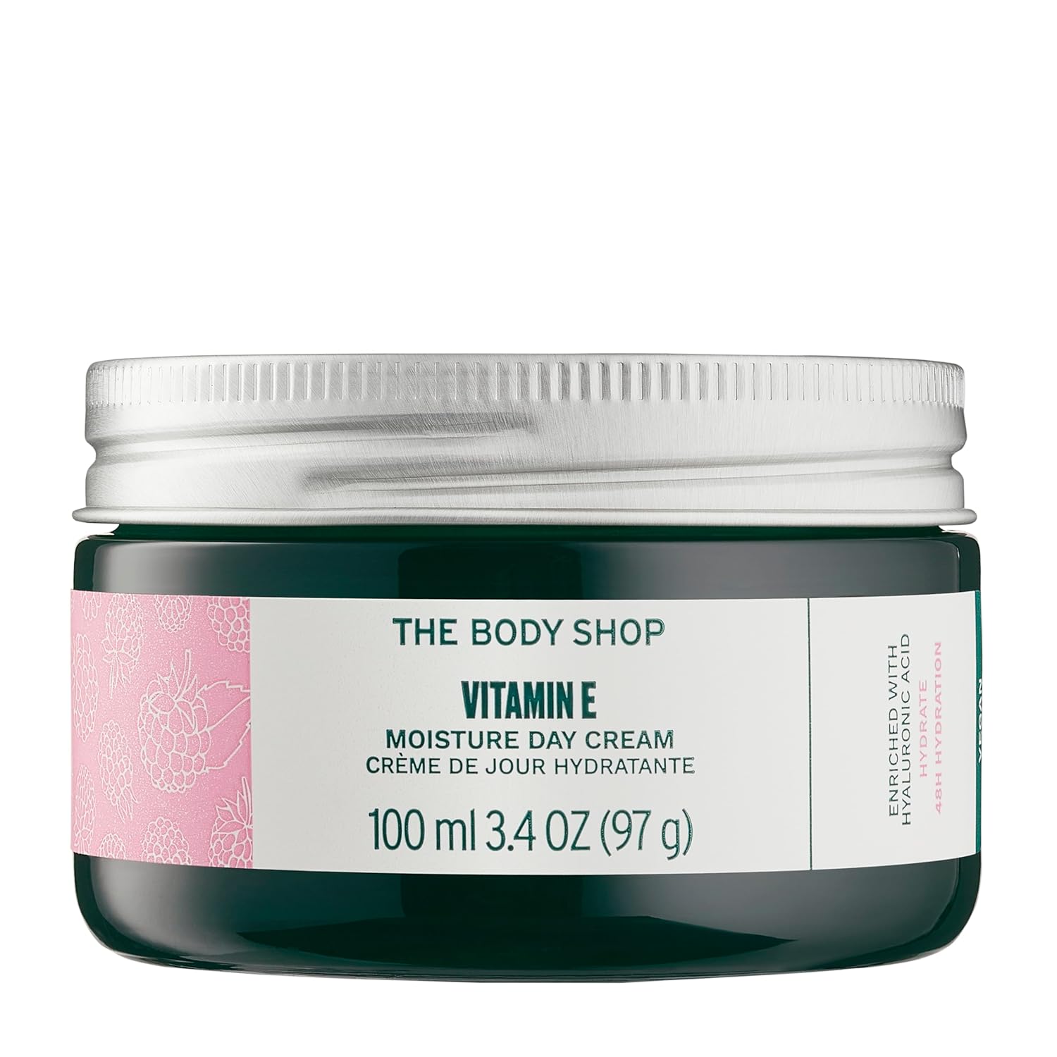 The Body Shop Vitamin E Moisture Cream – Fast Absorbing – Hydrates, Moisturizes and Protects – For All Skin Types – 3.4 oz