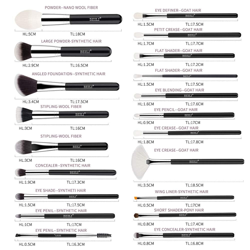 Beili - Makeup Brushes Professional Makeup Brush Set [Original] (20Pcs)