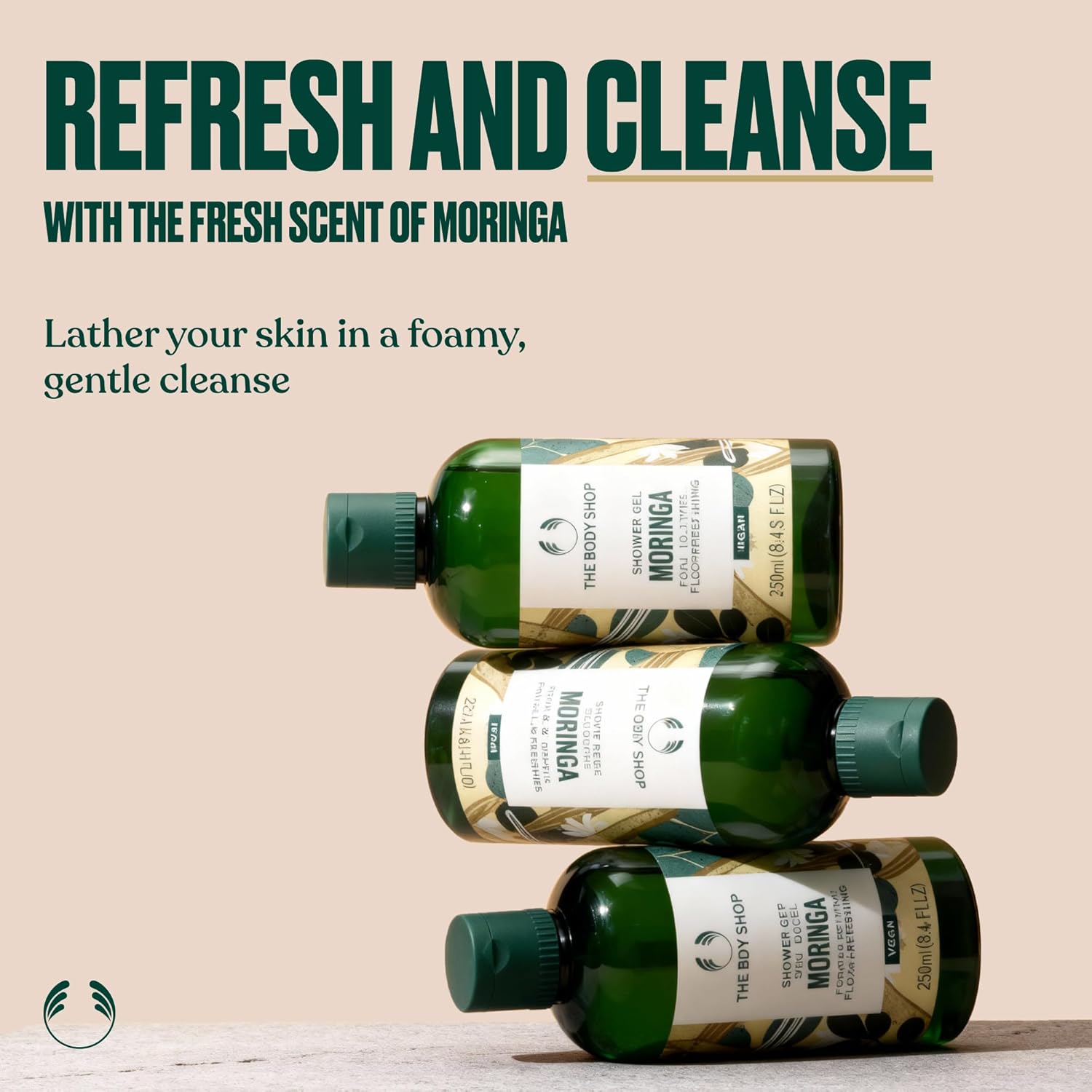 The Body Shop Moringa Shower Gel, 25 Fl Oz
