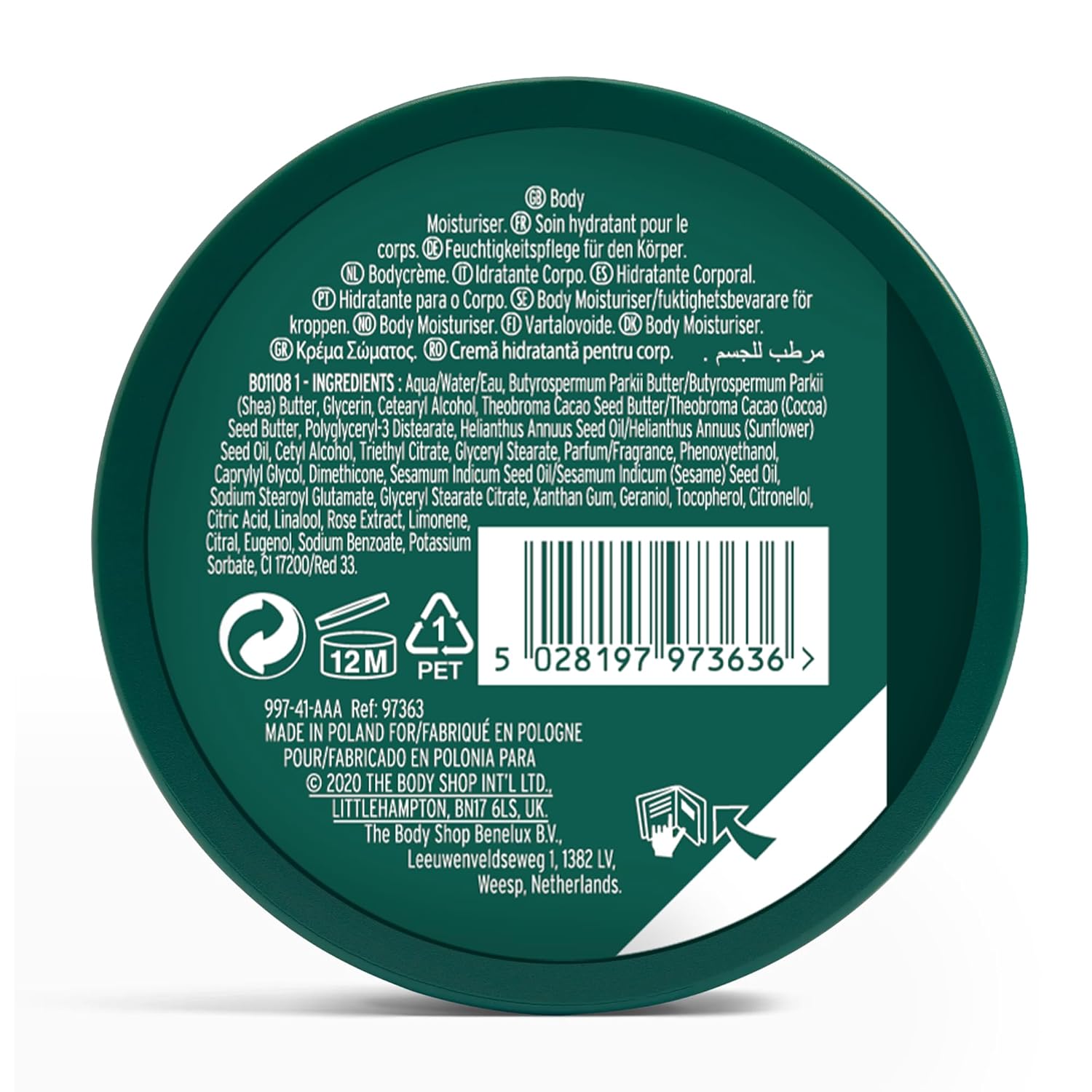 The Body Shop British Rose Body Butter – Nourishing & Moisturizing Skincare for Normal Skin – Vegan – 6.75 oz