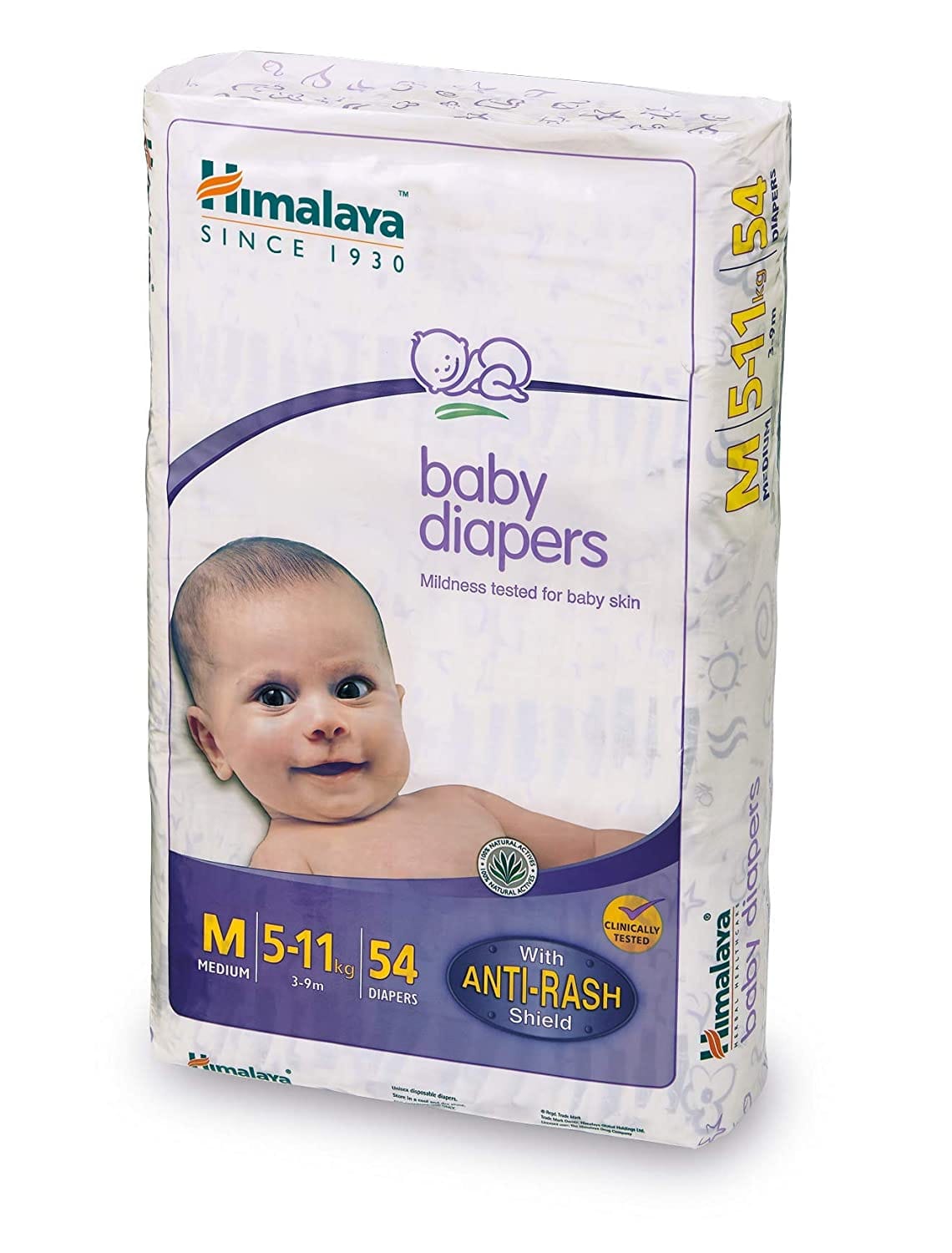 Himalaya Baby Diapers, Medium (5 - 11 kg), 54 Count