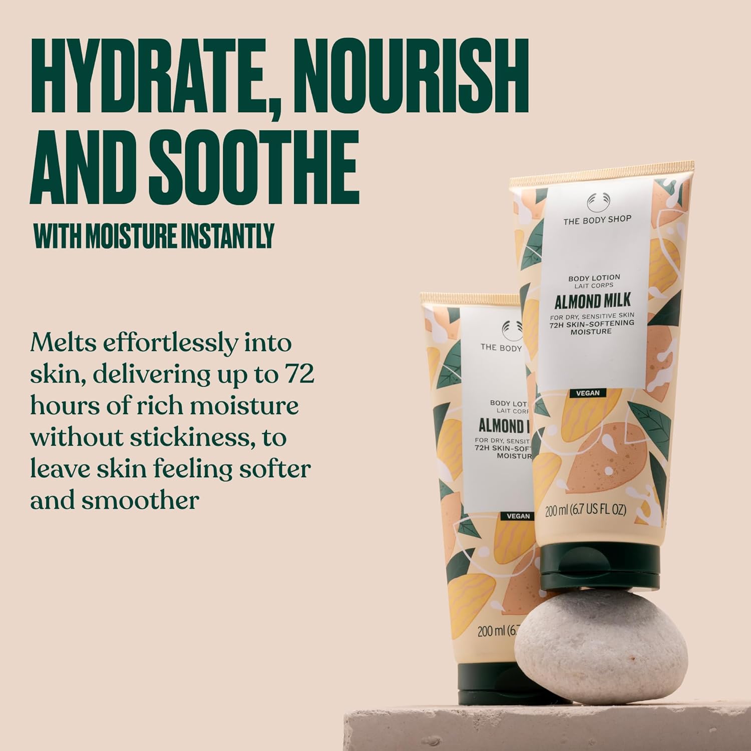 The Body Shop Almond Milk and Honey Body Lotion – Hydrating & Moisturizing Skincare for Dry and Sensitive Skin – Hypoallergenic – 6.7 oz