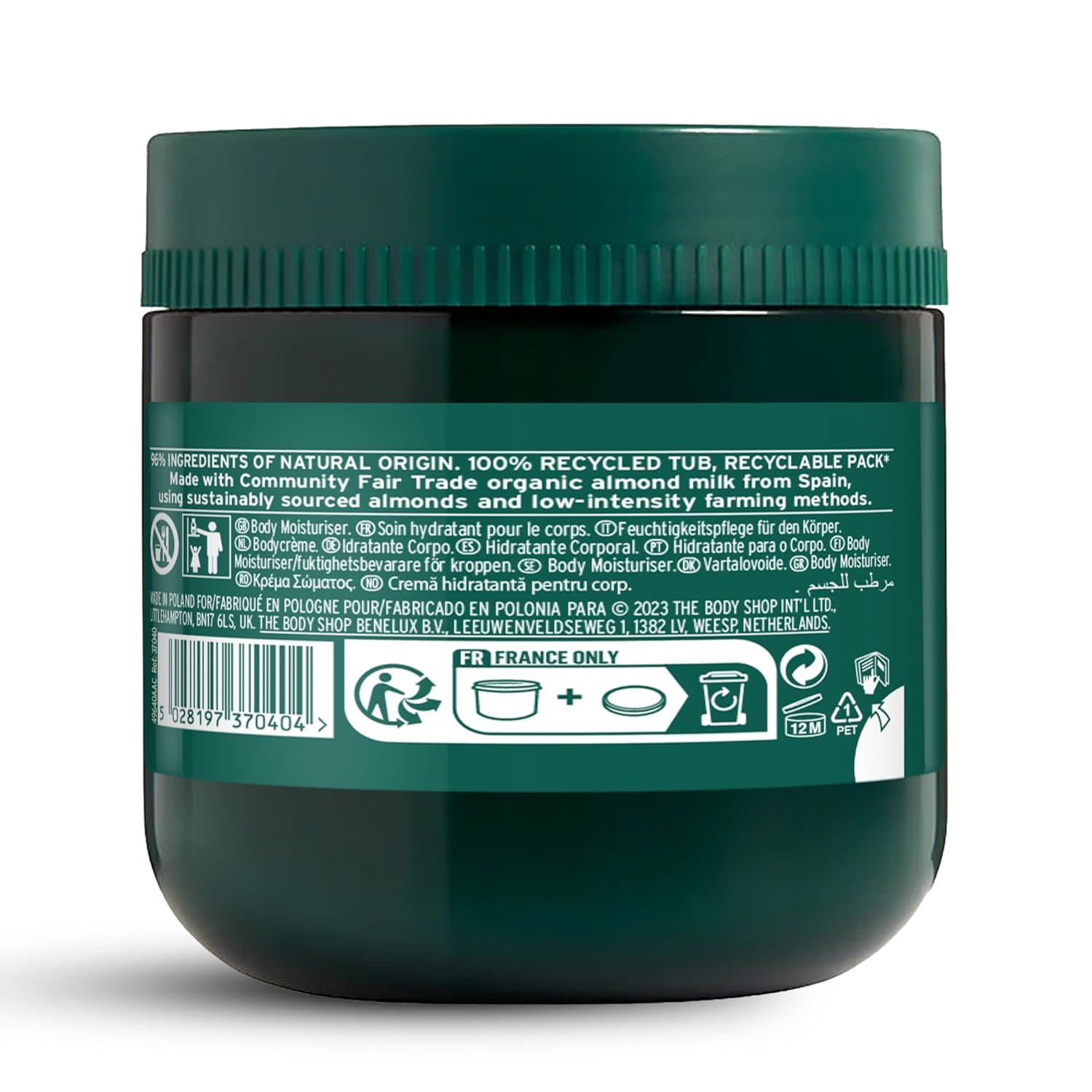 The Body Shop British Rose Body Yogurt, 48hr Moisturizer, 100% Vegan, 6.91 Fl.Oz