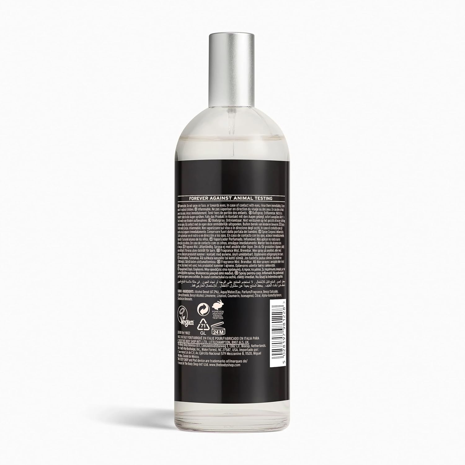 The Body Shop Black Musk Body Mist | Instantly Refreshing Unisex Body Spray with Notes of Pepper & Vanilla | Vegan Musk, 100 ml / 3.3 fl oz