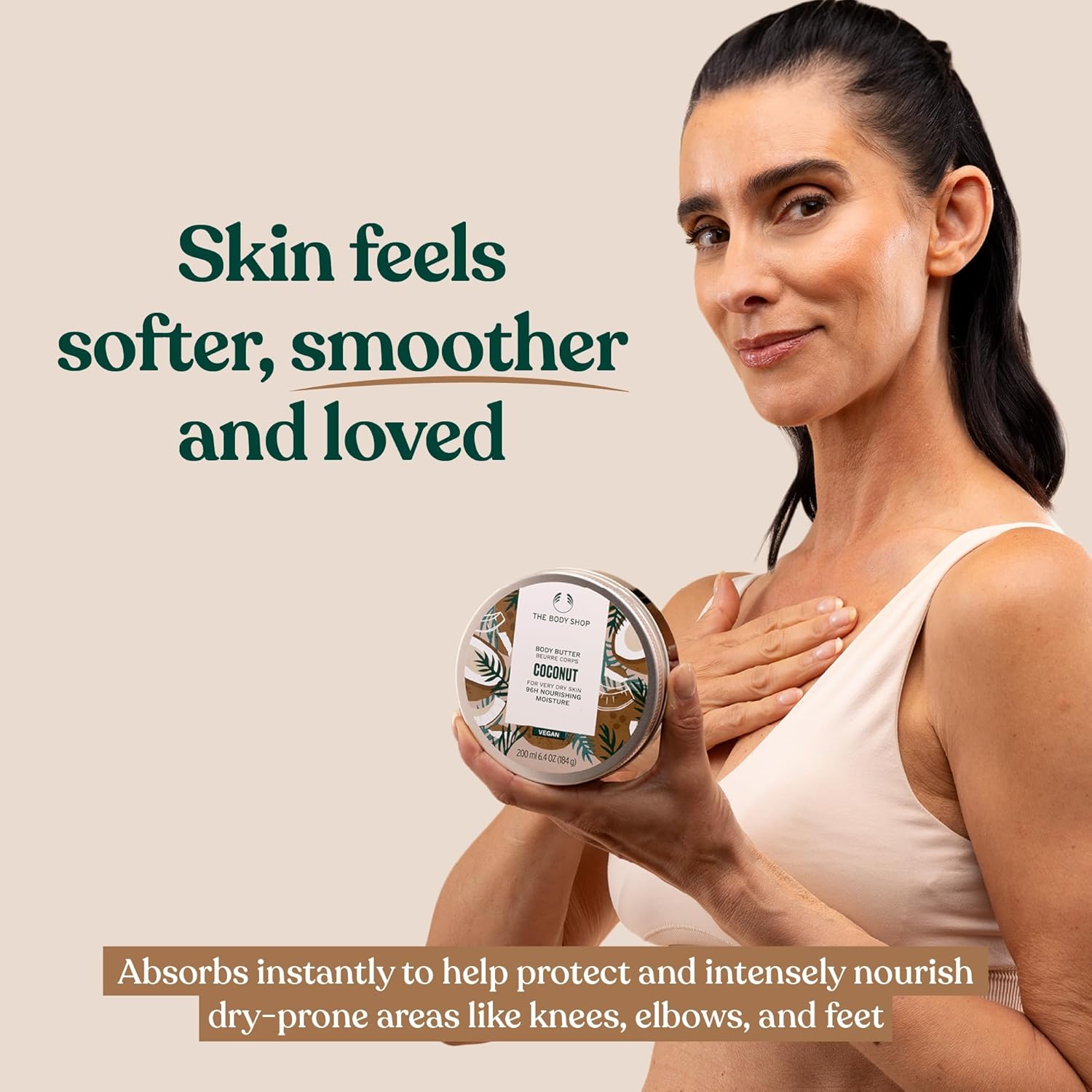 The Body Shop Coconut Body Butter – Nourishing & Moisturizing Skincare for Very Dry Skin – Vegan – 6.75 oz