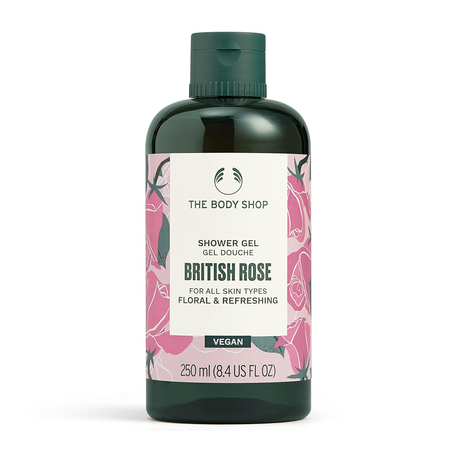 The Body Shop British Rose Shower Gel, 8.4 Fl Oz