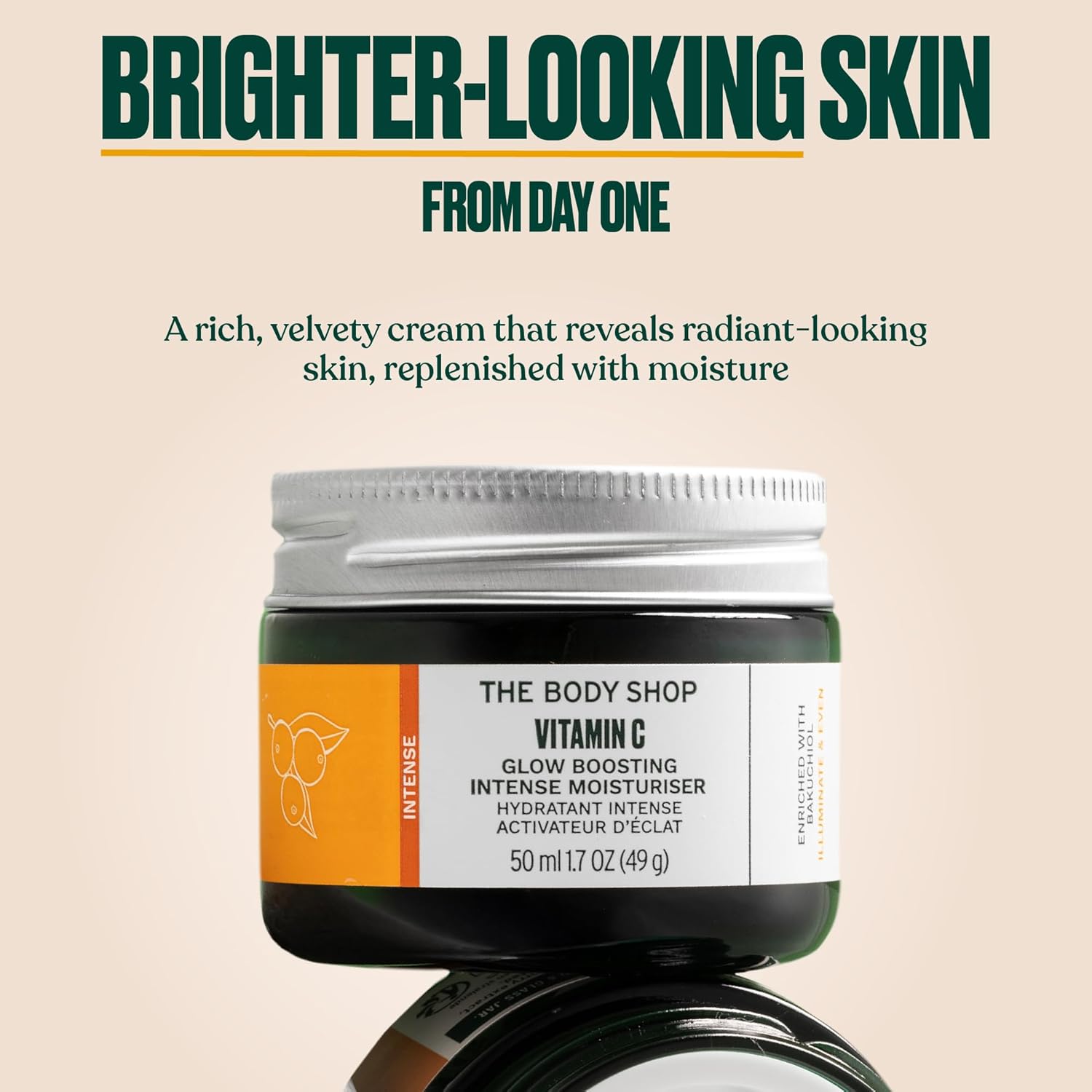 The Body Shop Vegan Vitamin C Glow Boosting Moisturiser, 50 Ml