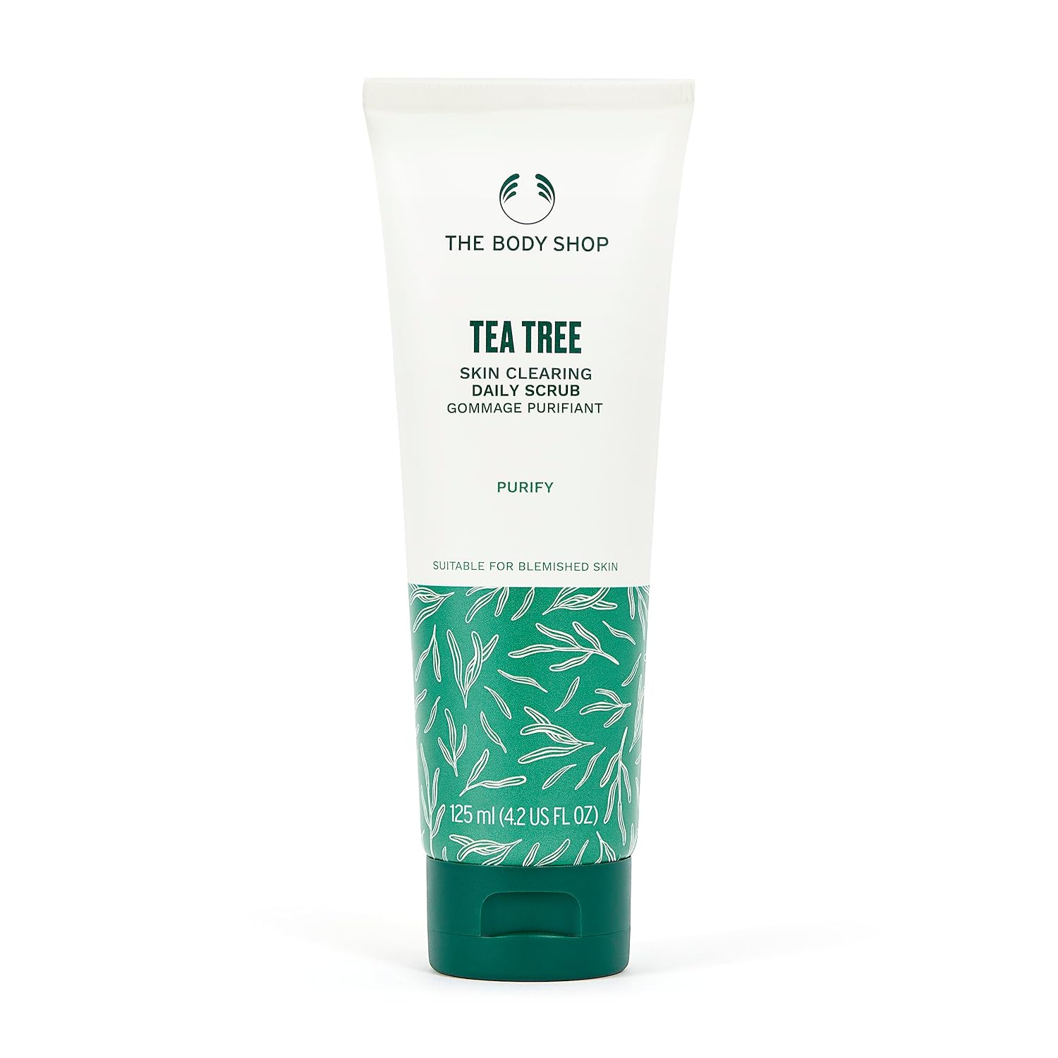 The Body Shop Tea Tree Skin Clearing Daily Face Scrub - Exfoliating and Purifying For Blemished Skin - Vegan - 4.2 Fl Oz