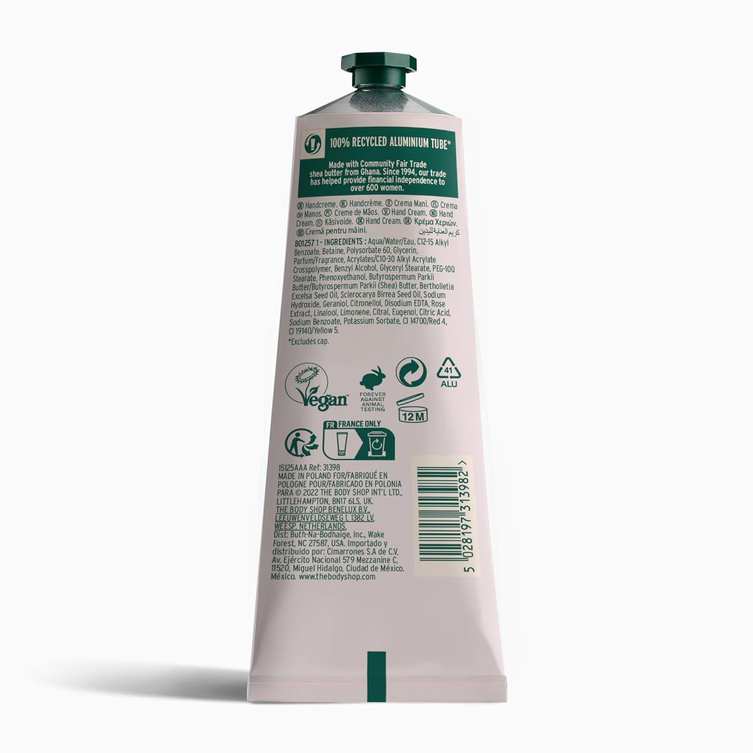 The Body Shop British Rose Hand Cream 30ml