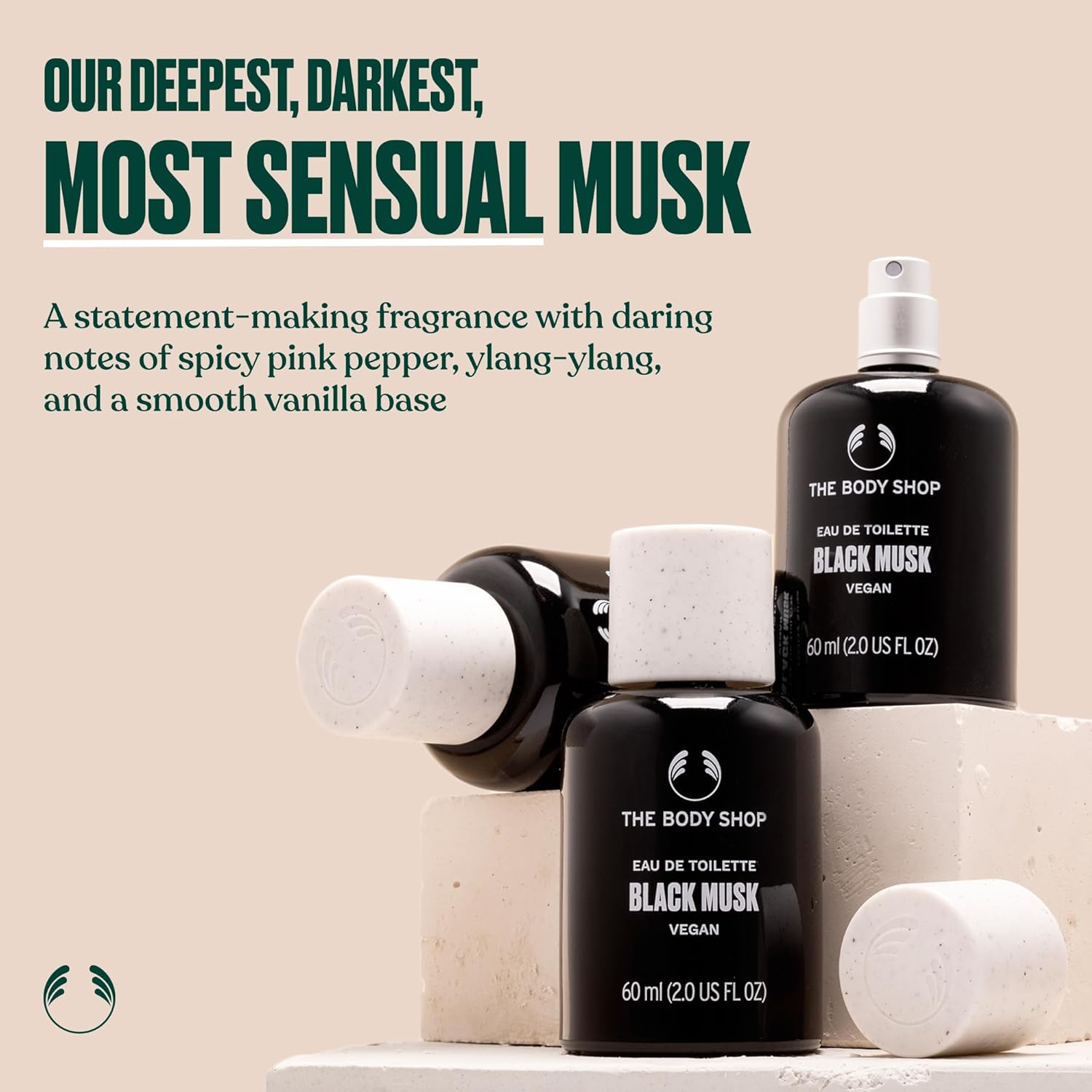 The Body Shop Black Musk Body Mist | Instantly Refreshing Unisex Body Spray with Notes of Pepper & Vanilla | Vegan Musk, 100 ml / 3.3 fl oz