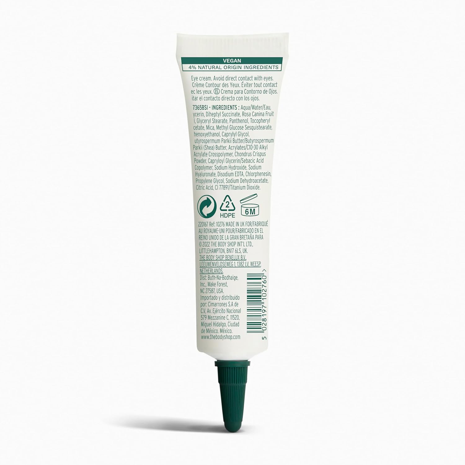 The Body Shop Vitamin E Eye Cream, For All Skin Types, Vegan, 0.5 Fl Oz