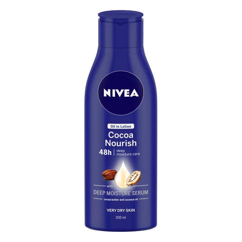 NIVEA - Body Lotion for Very Dry Skin, Cocoa Nourish, with Coconut Oil & Cocoa Butter (200ml)