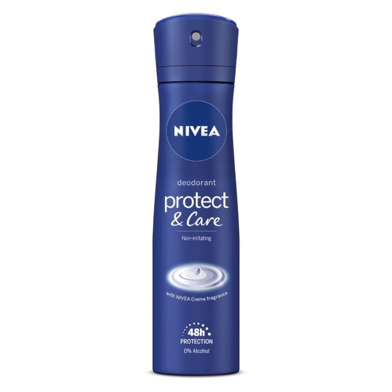 NIVEA Women Deodorant, Protect & Care, Non-Irritating & 48h Protection with NIVEA Crème Fragrance (150ml)