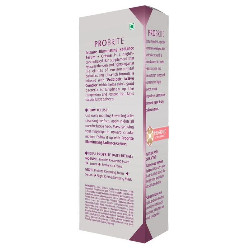 Lotus Herbals - Probrite Illuminating Radiance Serum+Crème SPF 20 PA+++ (30mL)