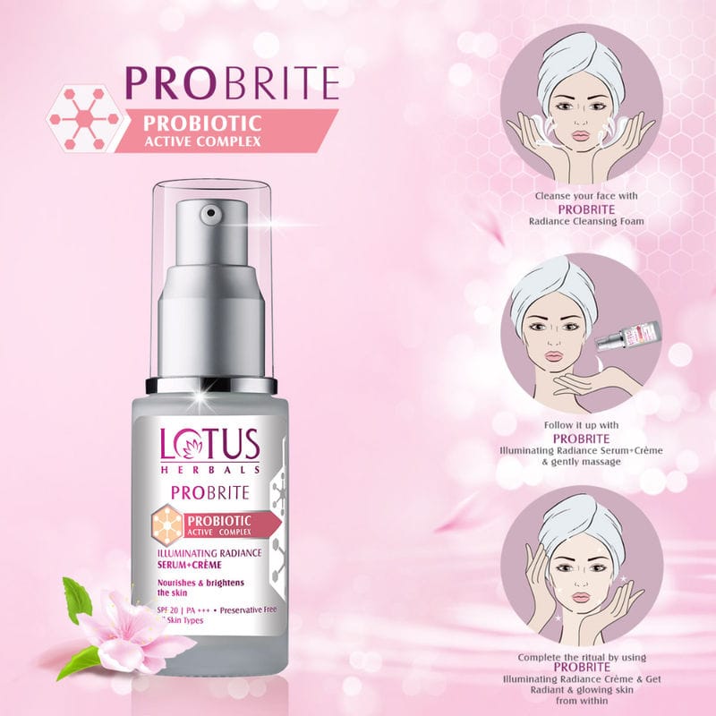 Lotus Herbals - Probrite Illuminating Radiance Serum+Crème SPF 20 PA+++ (30mL)