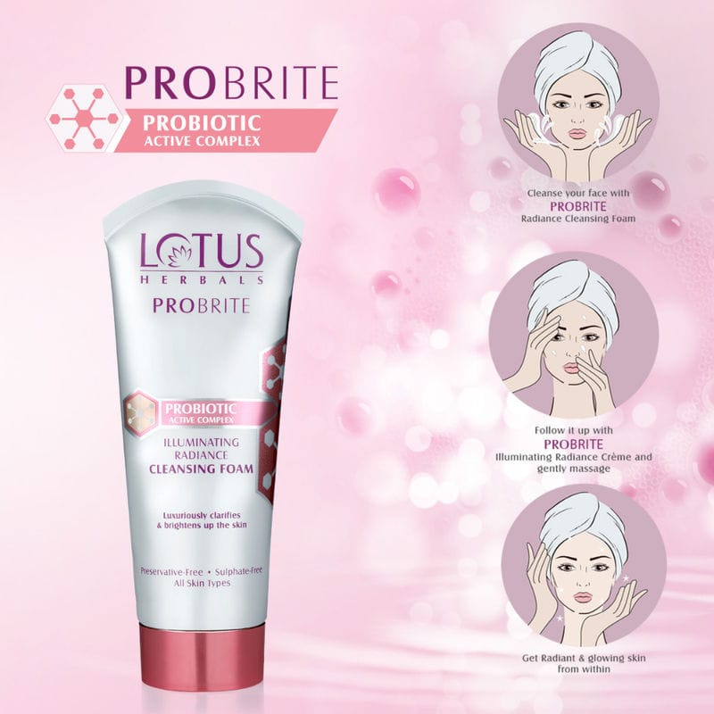 Lotus Herbals - Probrite Illuminating Radiance Cleansing Foam (100g)