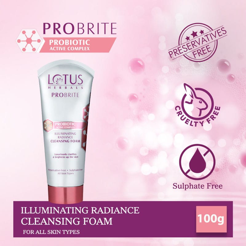 Lotus Herbals - Probrite Illuminating Radiance Cleansing Foam (100g)