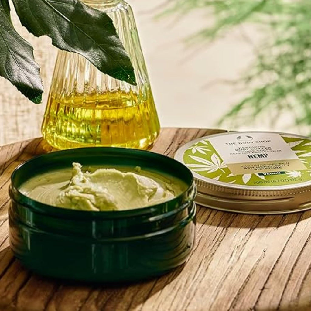 The Body Shop Hemp Body Moisturizer – Nourishing & Moisturizing Skincare for Ultra Dry Skin – Vegan – 6.7 oz