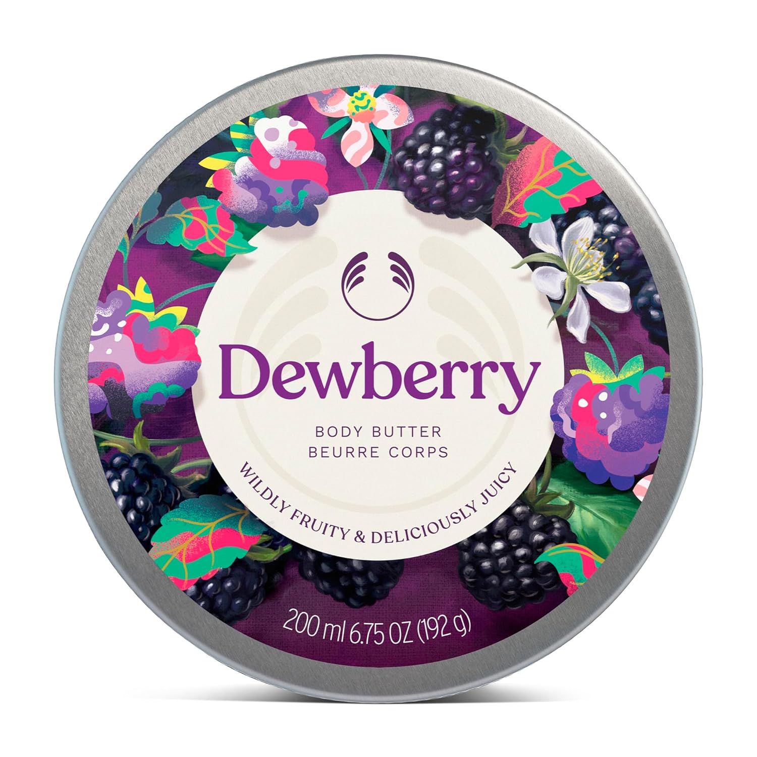 The Body Shop Dewberry Body Butter | 96hr Hydration with Rich Shea Butter for Dry Skin | for All Skin Types, Fruity Floral Scent, Vegan, 200 ml / 6.75 oz